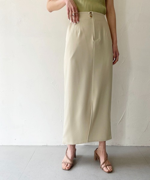 CLEIO(クレイオ)の「【CLEIO】フロントスリットスカート(スカート・レディース・アイボリー/ベージュ・FREE)」の5枚目の写真