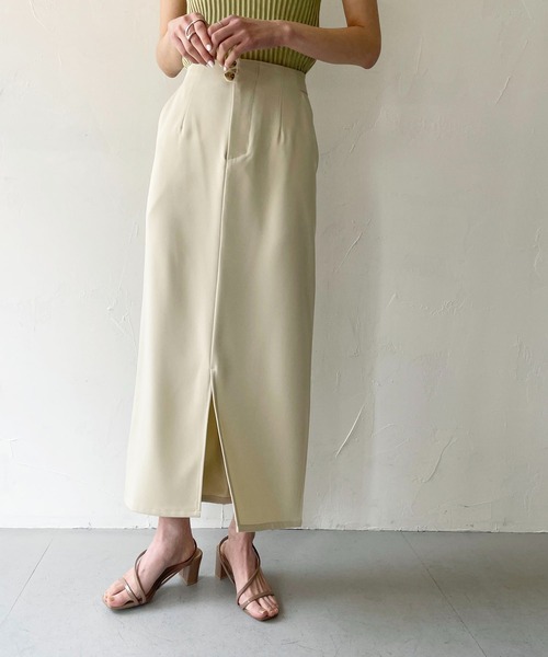 CLEIO(クレイオ)の「【CLEIO】フロントスリットスカート(スカート・レディース・アイボリー/ベージュ・FREE)」の3枚目の写真