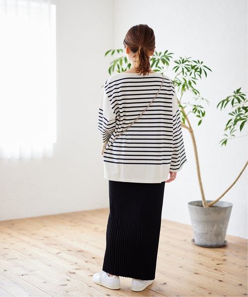 JOURNAL STANDARD（ジャーナルスタンダード）の「《追加》コットンナイロンストレッチリブスカート（スカート・レディース・ブラック/カーキ・FREE）」の14枚目の写真