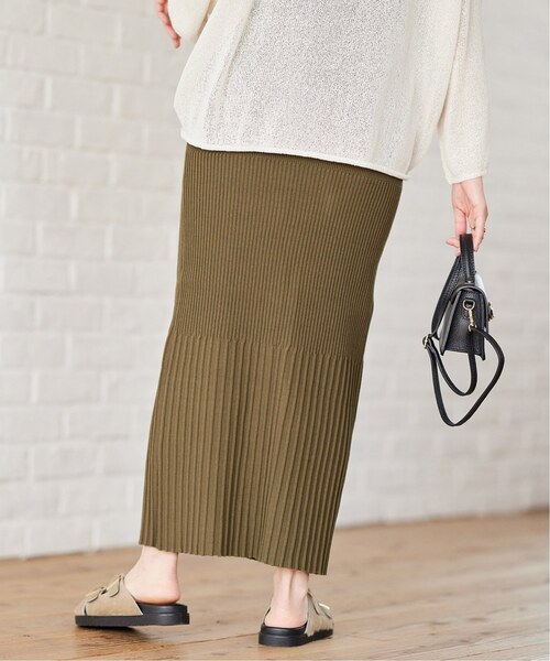JOURNAL STANDARD（ジャーナルスタンダード）の「《追加》コットンナイロンストレッチリブスカート（スカート・レディース・ブラック/カーキ・FREE）」の15枚目の写真