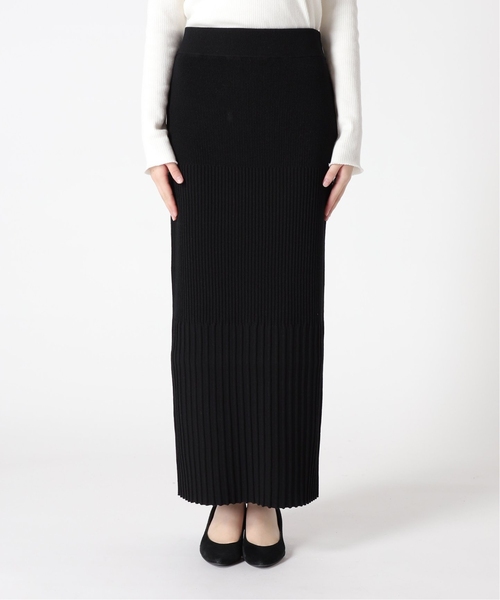 JOURNAL STANDARD（ジャーナルスタンダード）の「《追加》コットンナイロンストレッチリブスカート（スカート・レディース・ブラック/カーキ・FREE）」の7枚目の写真