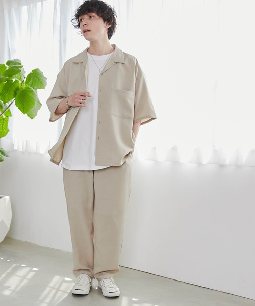 WEGO（ウィゴー）の「WEGO/【セットアップ対応】リネンライクリラックスパンツ（スラックス・メンズ・ベージュ/スミクロ・LARGE/MEDIUM）」の4枚目の写真