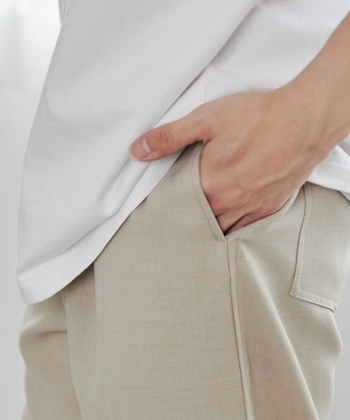 WEGO（ウィゴー）の「WEGO/【セットアップ対応】リネンライクリラックスパンツ（スラックス・メンズ・ベージュ/スミクロ・LARGE/MEDIUM）」の5枚目の写真