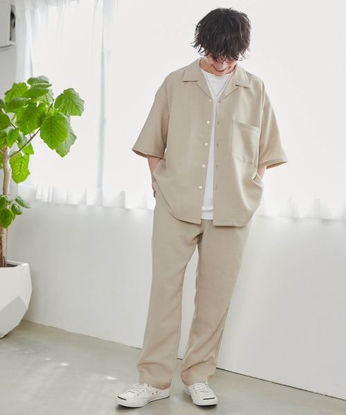 WEGO（ウィゴー）の「WEGO/【セットアップ対応】リネンライクリラックスパンツ（スラックス・メンズ・ベージュ/スミクロ・LARGE/MEDIUM）」の15枚目の写真