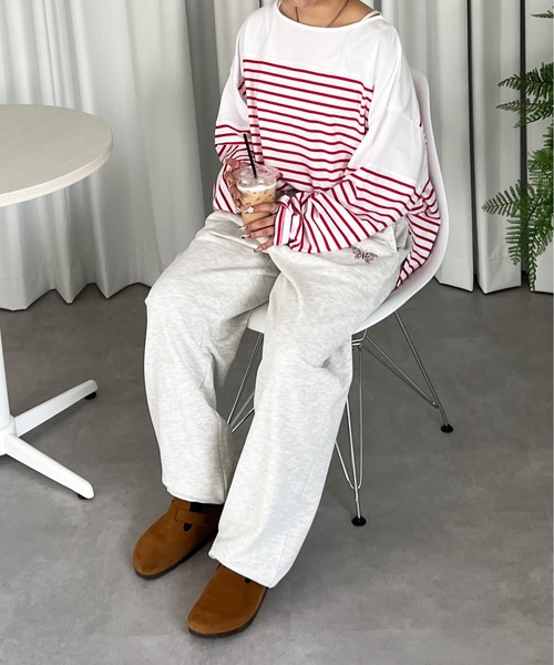 PairPair(ペアペア)の「ボーダーロンT(Tシャツ/カットソー・レディース・ブラック/レッド・FREE)」の12枚目の写真