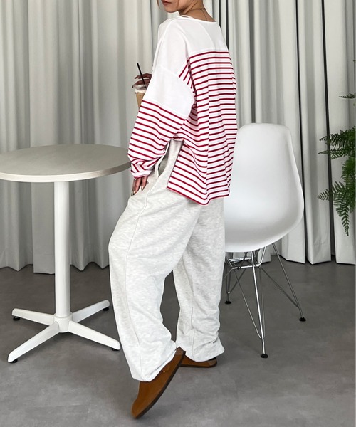 PairPair(ペアペア)の「ボーダーロンT(Tシャツ/カットソー・レディース・ブラック/レッド・FREE)」の15枚目の写真