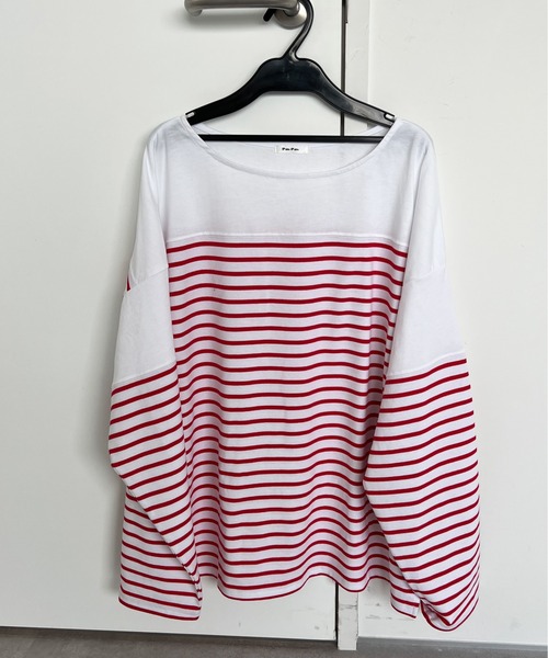 PairPair(ペアペア)の「ボーダーロンT(Tシャツ/カットソー・レディース・ブラック/レッド・FREE)」の16枚目の写真