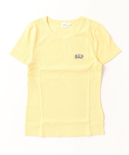 GAP(ギャップ)の「Gapロゴ リブフィット Tシャツ(Tシャツ/カットソー・レディース・ブルー/ホワイト/イエロー/ブラック/グリーン/ピンク・M/S/L/XL/XXS/XS)」の9枚目の写真