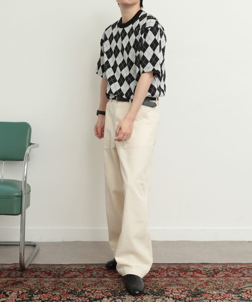 SENSE OF PLACE by URBAN RESEARCH(センスオブプレイスバイアーバンリサーチ)の「アーガイルジャガードTシャツ(5分袖)(Tシャツ/カットソー・メンズ・その他1/その他2/その他3・MEDIUM/LARGE)」の10枚目の写真