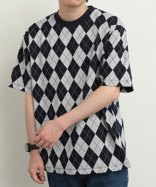 SENSE OF PLACE by URBAN RESEARCH(センスオブプレイスバイアーバンリサーチ)の「アーガイルジャガードTシャツ(5分袖)(Tシャツ/カットソー・メンズ・その他1/その他2/その他3・MEDIUM/LARGE)」の19枚目の写真
