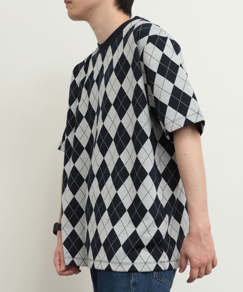 SENSE OF PLACE by URBAN RESEARCH(センスオブプレイスバイアーバンリサーチ)の「アーガイルジャガードTシャツ(5分袖)(Tシャツ/カットソー・メンズ・その他1/その他2/その他3・MEDIUM/LARGE)」の21枚目の写真