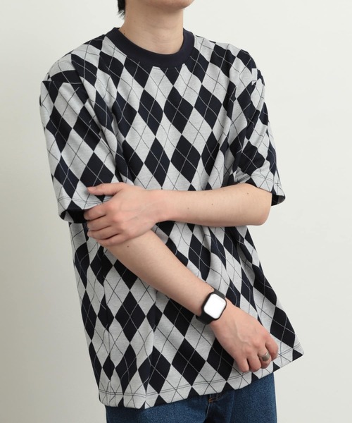 SENSE OF PLACE by URBAN RESEARCH(センスオブプレイスバイアーバンリサーチ)の「アーガイルジャガードTシャツ(5分袖)(Tシャツ/カットソー・メンズ・その他1/その他2/その他3・MEDIUM/LARGE)」の22枚目の写真