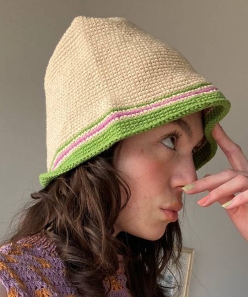ROYAL FLASH(ロイヤルフラッシュ)の「cie/シー/STRIPE HAT(ハット・レディース・アイボリー系・F)」の1枚目の写真