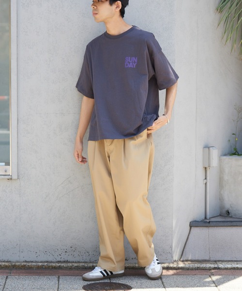 CIAOPANIC TYPY（チャオパニックティピー）の「USAコットンウィークロゴTee（Tシャツ/カットソー・メンズ・ホワイト/チャコールグレー/ネイビー/ブラウン/ブルー・MEDIUM/LARGE）」の6枚目の写真