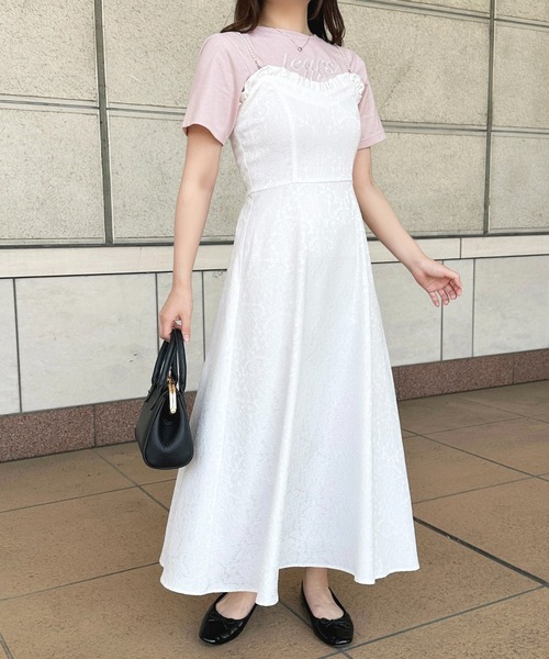 apres jour（アプレジュール）の「パールジャガードフレアキャミ