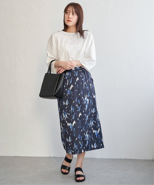ikka(イッカ)の「ベルト付きプリントスカート(スカート・レディース・ネイビー/グリーン・M/L)」の18枚目の写真