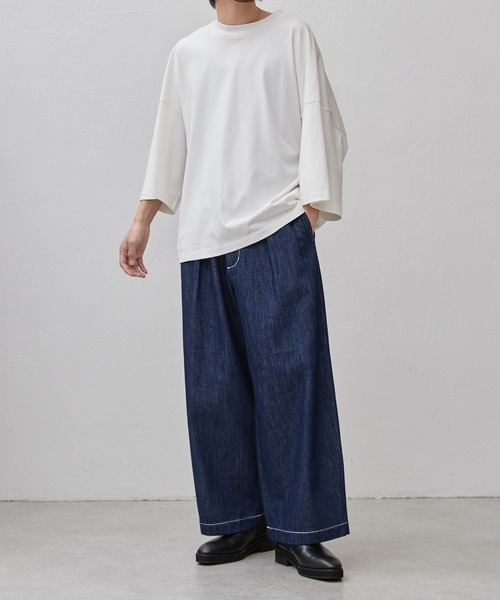 Lui's(ルイス)の「ルーズワイドデニム(デニムパンツ・メンズ・ブラック/インディゴブルー・マルチサイズ)」の7枚目の写真