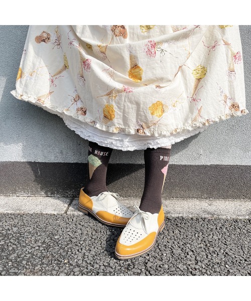 PINK HOUSE（ピンクハウス）の「アイスクリーム柄ソックス（ソックス/靴下・レディース・ブラック/チョコ/ライトブルー/キナリ・フリー）」の7枚目の写真