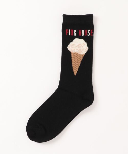 PINK HOUSE（ピンクハウス）の「アイスクリーム柄ソックス（ソックス/靴下・レディース・ブラック/チョコ/ライトブルー/キナリ・フリー）」の8枚目の写真