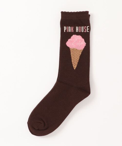 PINK HOUSE（ピンクハウス）の「アイスクリーム柄ソックス（ソックス/靴下・レディース・ブラック/チョコ/ライトブルー/キナリ・フリー）」の17枚目の写真
