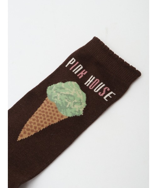 PINK HOUSE（ピンクハウス）の「アイスクリーム柄ソックス（ソックス/靴下・レディース・ブラック/チョコ/ライトブルー/キナリ・フリー）」の10枚目の写真