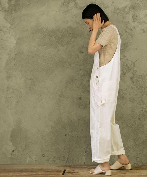 coen（コーエン）の「デニムオーバーオール（サロペット/オーバーオール・レディース・オフホワイト/コバルトブルー・M/L）」の5枚目の写真