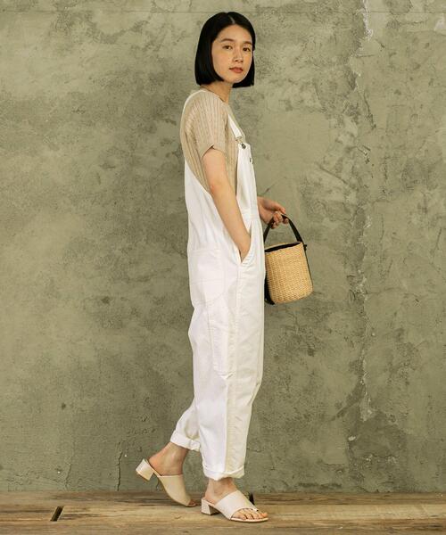 coen（コーエン）の「デニムオーバーオール（サロペット/オーバーオール・レディース・オフホワイト/コバルトブルー・M/L）」の8枚目の写真