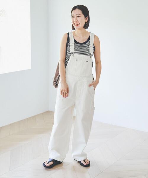 coen（コーエン）の「デニムオーバーオール（サロペット/オーバーオール・レディース・オフホワイト/コバルトブルー・M/L）」の12枚目の写真