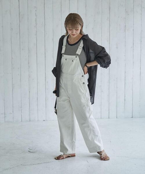 coen（コーエン）の「デニムオーバーオール（サロペット/オーバーオール・レディース・オフホワイト/コバルトブルー・M/L）」の16枚目の写真