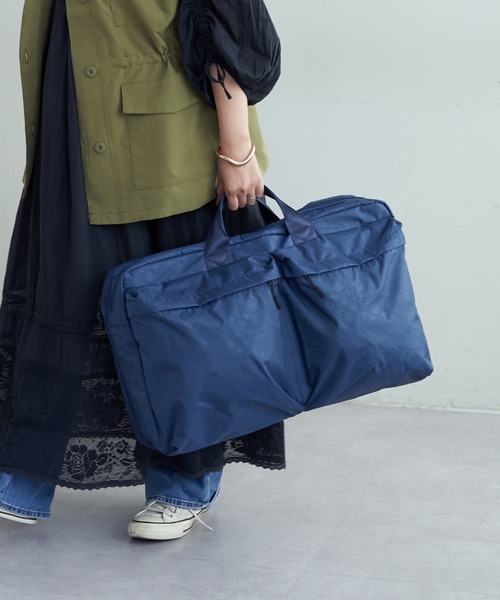 Daily russet(デイリー ラシット)の「モノグラム トラベルボストンバッグ(L)(ボストンバッグ・レディース・グレー/ブラック/カーキ/ネイビー/サンドベージュ・FREE)」の5枚目の写真