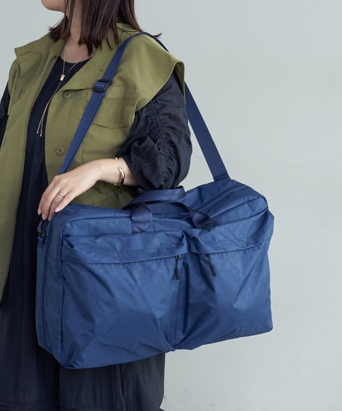 Daily russet(デイリー ラシット)の「モノグラム トラベルボストンバッグ(L)(ボストンバッグ・レディース・グレー/ブラック/カーキ/ネイビー/サンドベージュ・FREE)」の18枚目の写真