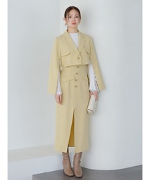 dazzlin | ハイウエストボタンIラインスカート(スカート)