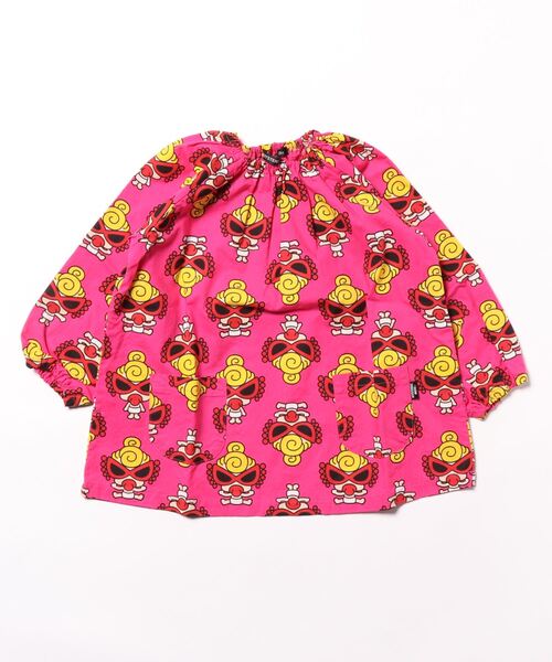 【新品タグ付き】HYSTERIC MINI 総柄 ポケッタブル ポンチョ HYSTERIC MINI（ヒステリックミニ）の「Hystericmini HAPPY BABY