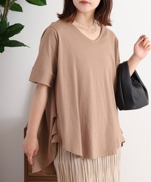 atONE 脇タックVネック半袖カットソー