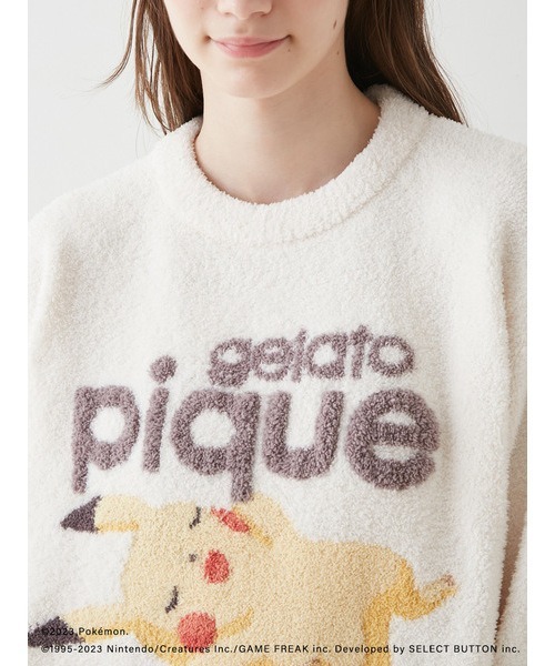 gelato pique（ジェラートピケ）の「【ポケモンスリープ】ベビモコジャガードプルオーバー&ロングパンツセット（ルームウェア/パジャマ・レディース・ブルー/ピンク/ネイビー/アイボリー・FREE）」の18枚目の写真