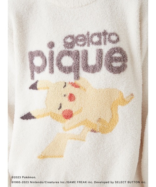 gelato pique（ジェラートピケ）の「【ポケモンスリープ】ベビモコジャガードプルオーバー&ロングパンツセット（ルームウェア/パジャマ・レディース・ブルー/ピンク/ネイビー/アイボリー・FREE）」の21枚目の写真