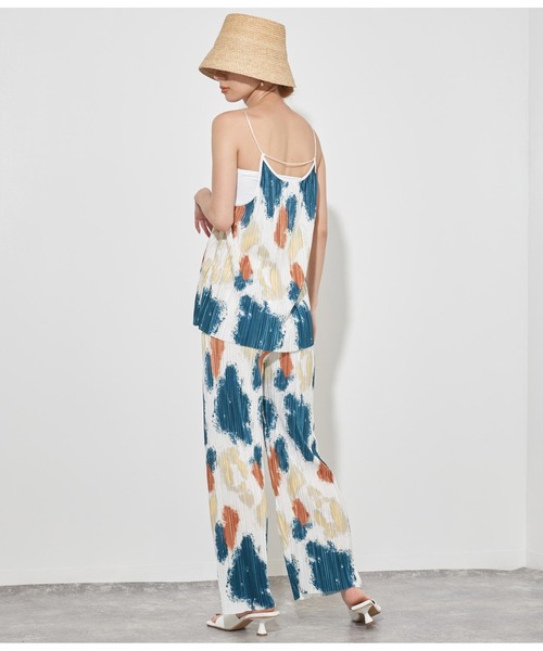 Settimissimo（セッティミッシモ）の「アートプリントプリーツキャミソール（キャミソール・レディース・ブルー/オフホワイト・FREE）」の8枚目の写真