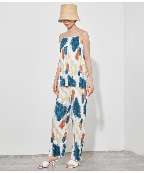 Settimissimo（セッティミッシモ）の「アートプリントプリーツキャミソール（キャミソール・レディース・ブルー/オフホワイト・FREE）」の5枚目の写真