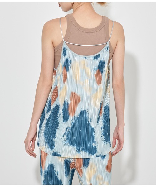 Settimissimo（セッティミッシモ）の「アートプリントプリーツキャミソール（キャミソール・レディース・ブルー/オフホワイト・FREE）」の10枚目の写真