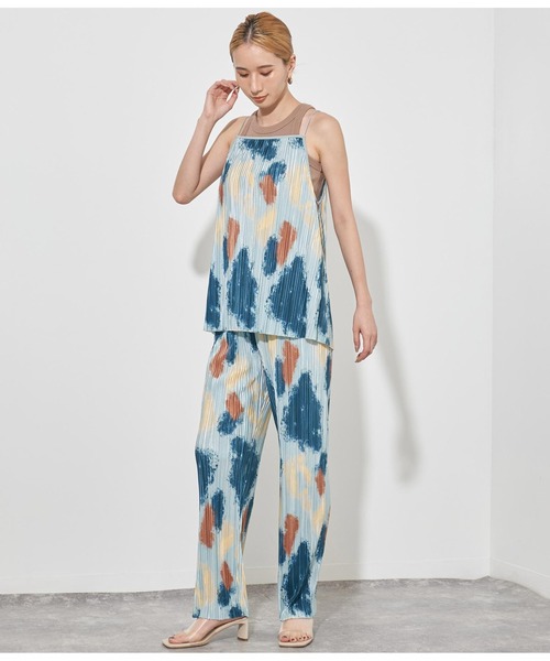 Settimissimo（セッティミッシモ）の「アートプリントプリーツキャミソール（キャミソール・レディース・ブルー/オフホワイト・FREE）」の17枚目の写真