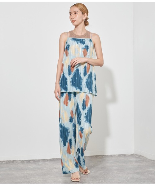 Settimissimo（セッティミッシモ）の「アートプリントプリーツキャミソール（キャミソール・レディース・ブルー/オフホワイト・FREE）」の15枚目の写真