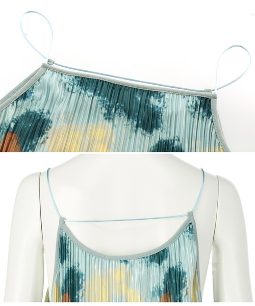 Settimissimo（セッティミッシモ）の「アートプリントプリーツキャミソール（キャミソール・レディース・ブルー/オフホワイト・FREE）」の13枚目の写真