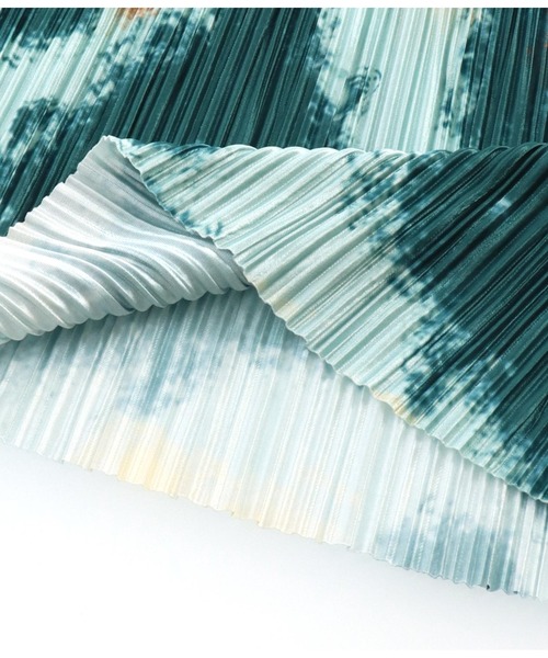 Settimissimo（セッティミッシモ）の「アートプリントプリーツキャミソール（キャミソール・レディース・ブルー/オフホワイト・FREE）」の11枚目の写真