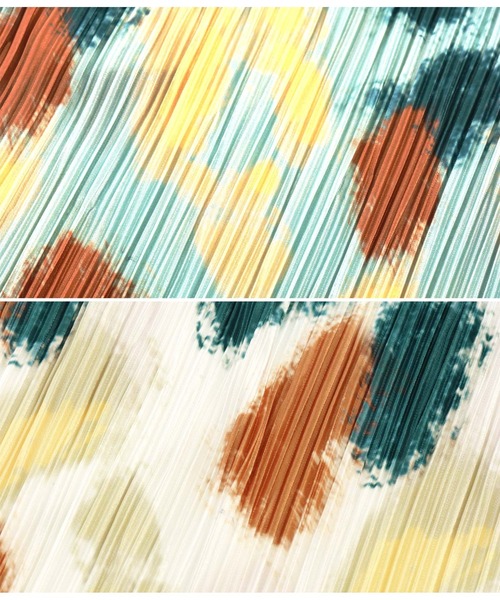 Settimissimo（セッティミッシモ）の「アートプリントプリーツキャミソール（キャミソール・レディース・ブルー/オフホワイト・FREE）」の18枚目の写真