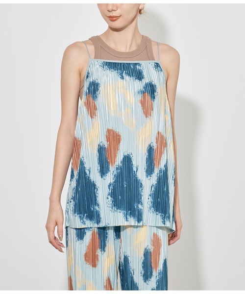 Settimissimo（セッティミッシモ）の「アートプリントプリーツキャミソール（キャミソール・レディース・ブルー/オフホワイト・FREE）」の20枚目の写真