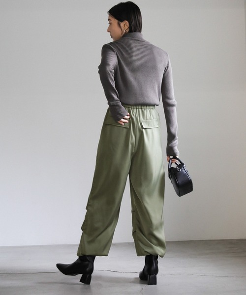 select MOCA（セレクトモカ）の「2wayドロストイージーカーゴパンツ（カーゴパンツ・レディース・アイボリー/カーキ・FREE）」の3枚目の写真