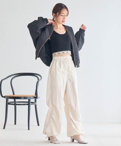 VIS（ビス）の「【洗える】裾ロゴ短丈タンクトップ（タンクトップ・レディース・ブラック系その他/ホワイト系その他5・FREE）」の11枚目の写真