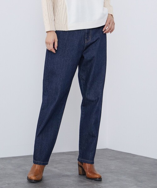 BEAMS HEART（ビームスハート）の「テーパード デニムパンツ（デニムパンツ・レディース・ブラック/ネイビー・SMALL/MEDIUM）」の6枚目の写真