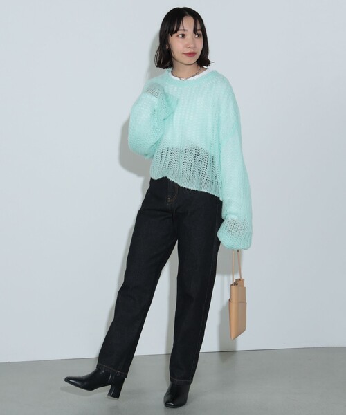 BEAMS HEART（ビームスハート）の「テーパード デニムパンツ（デニムパンツ・レディース・ブラック/ネイビー・SMALL/MEDIUM）」の20枚目の写真