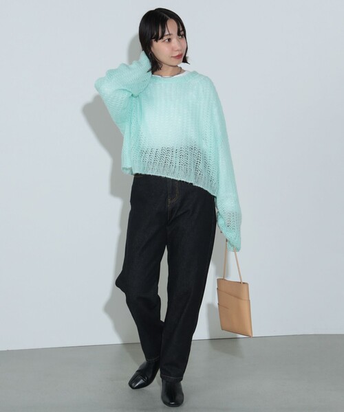 BEAMS HEART（ビームスハート）の「テーパード デニムパンツ（デニムパンツ・レディース・ブラック/ネイビー・SMALL/MEDIUM）」の21枚目の写真